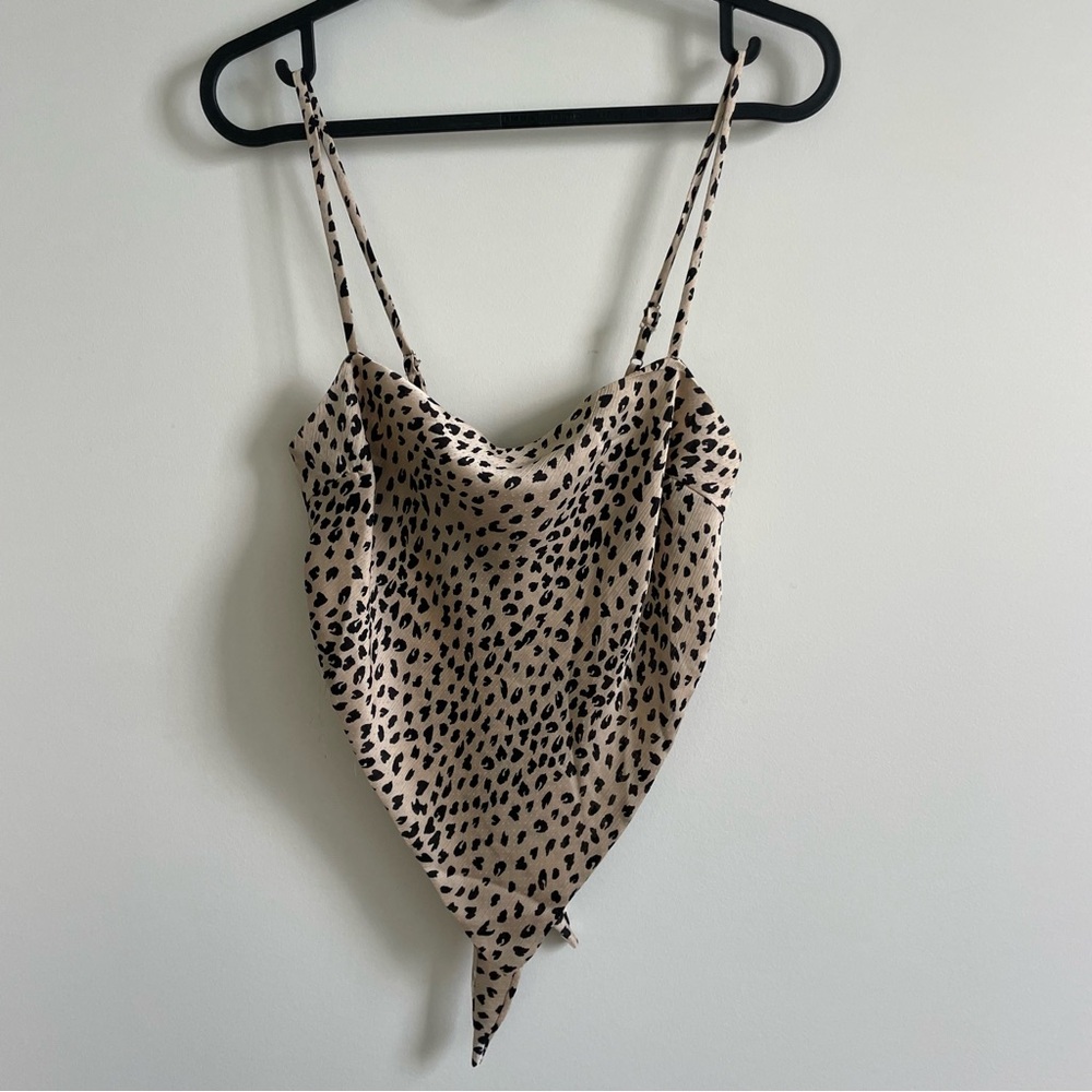 Princess Polly cheetah bandana tie top